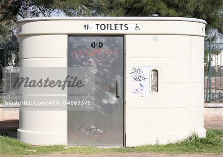 Public toilets in a park