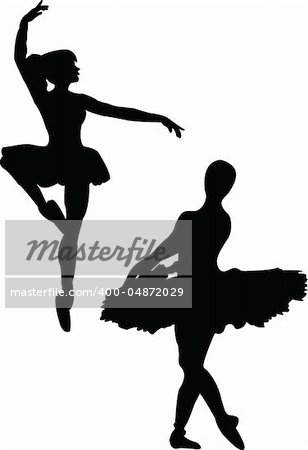 ballet silhouette collection - vector