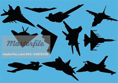 airplane collection - vector