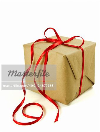 Gift box isolated on a white background