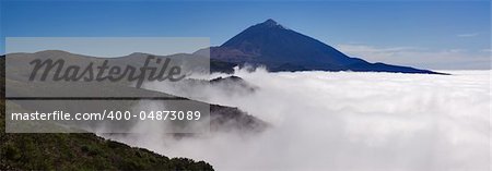 Panorama of Teide volcano, Tenerife, Spain