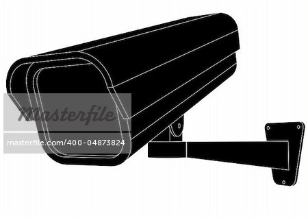 vector illustration of a security camera
