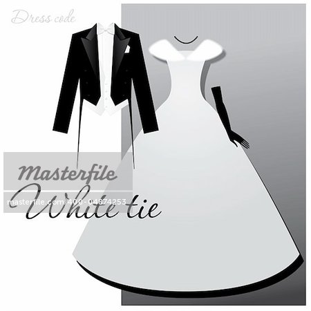 Dress code - White tie. Male - tails, light vest and white bow tie, a woman - a ball or evening gown, long gloves and a fur cape.