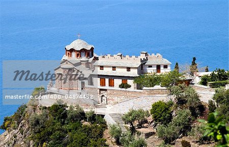 Orthodox Sacred George's monastery, Temple, Sacred mountain Athos, Halkidiki, Greece