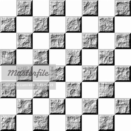 3d stone tiles isolated in white
