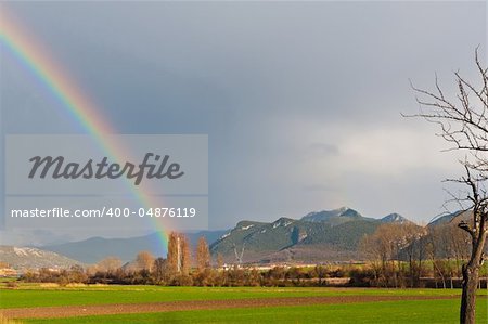 Rainy Day in Spain, Rainbow in the Pyrenees