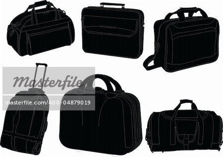 travel bags collection - vector