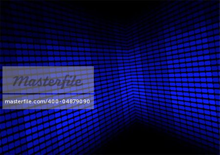 Abstract Background - Blue Equalizer on Black Background