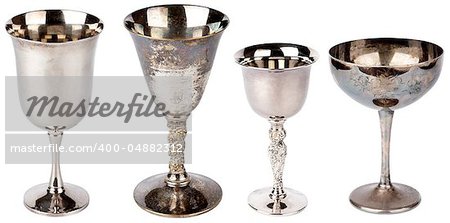 Set of  vintage silver plated goblets