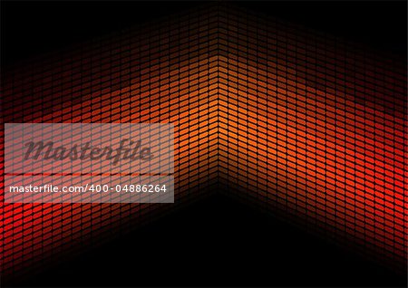 Abstract Background - Red / Orange Equalizer on Black Background