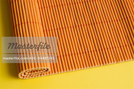 Bamboo Mat background with space for text.