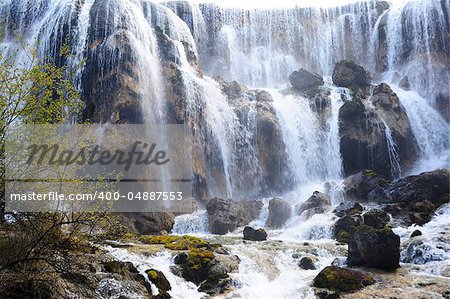 Waterfall in Jiuzhaigou, Sichuan province, China