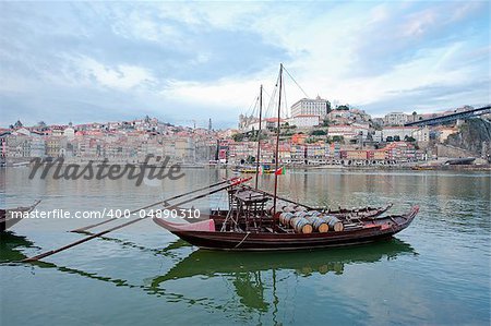 wine boats (rebelos) in the Douro river