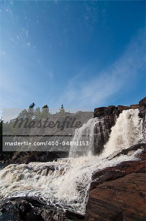 A waterfall on the Muskoka River in Muskoka, Ontario, Canada.