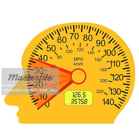 car speedometer in the human brain