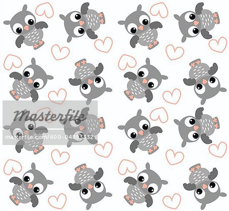 seamless owl pattern