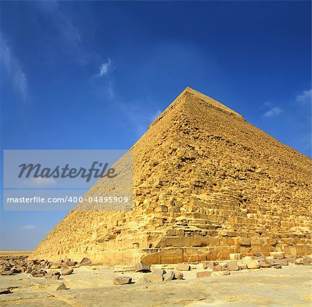 famous ancient egypt Cheops pyramid in Giza Cairo