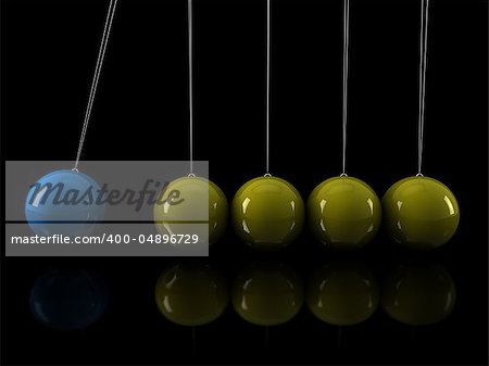 3d, yellow, blue, pendulum, chrome, network, black