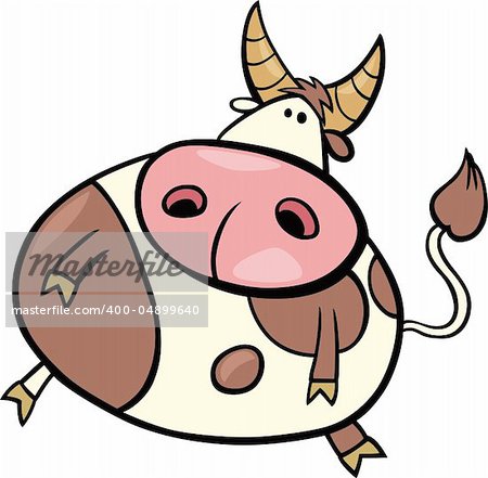 cartoon Illustration of taurus zodiac sign