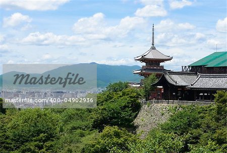 Kiyomizu-dera Temple in Kyoto, Japan.