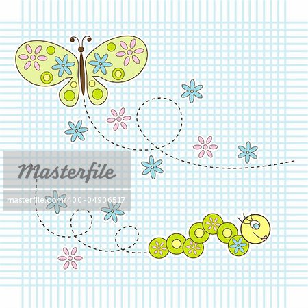 Scrapbook elements and pattern for design, vector illustration