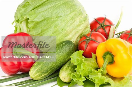Fresh Vegetables isolated on a white background