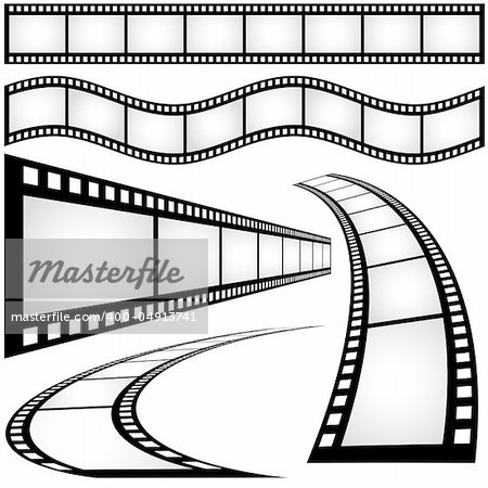 Filmstrip - black and white illustration, Vector