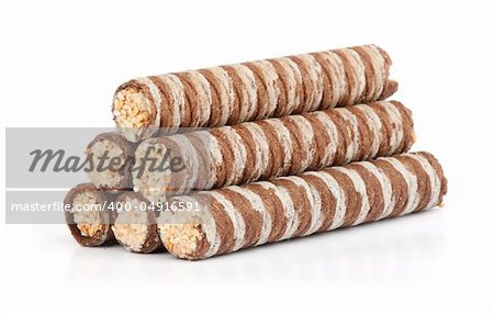 biscuit rolls  isolated on a white