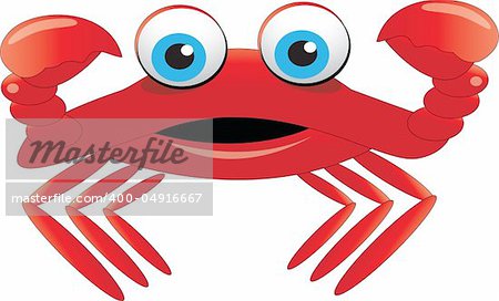 illustration of a red crab