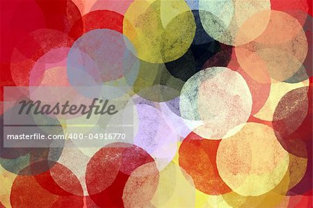 Circles abstract illustration. Brush paint impressionist background pattern.