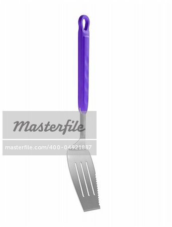 Stainless steel Kitchen spatula isolated against white