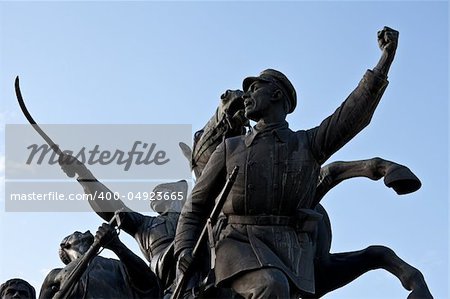 Monument to the outstanding figure of revolution and civil war in Russia to Vasily Chapaevu.