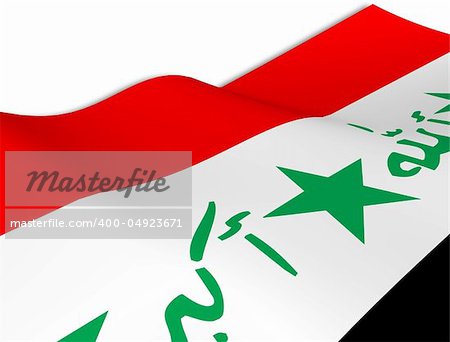 flag of iraq. close up