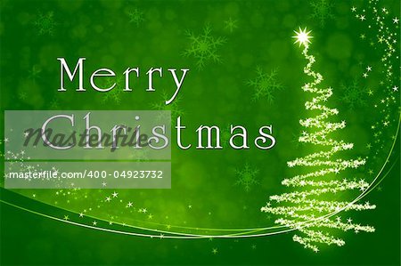 An image of a nice green merry christmas background