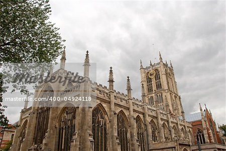 The Ornate Church an d Clocktower of Holy Trinity Hull Yorkshire