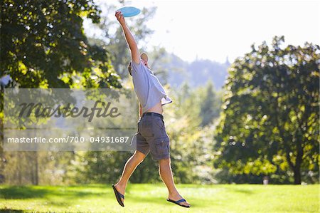 Man Playing Frisbee
