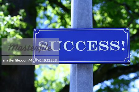 Street sign which says "Success"