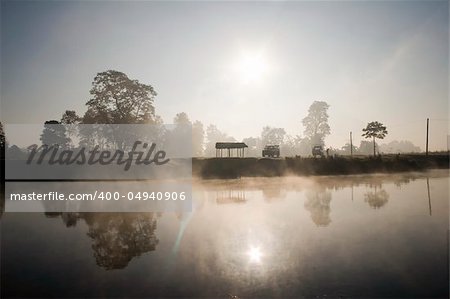 Sunrise in the Royal Chitwan National Park, Nepal.