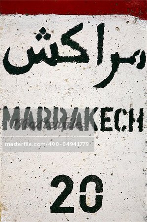 Sign Board going to marrakesh