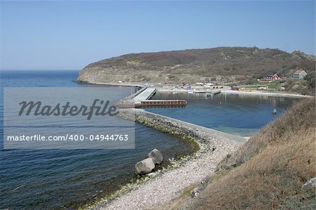 Harbour in Hammerhus, island Bornholm, Denmark