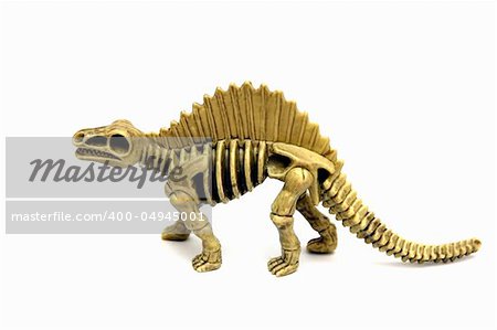 A model diaosaur isolated against a white background