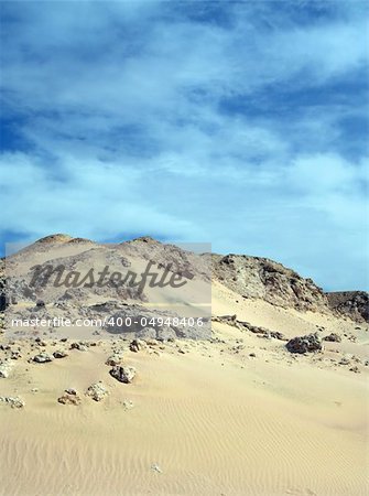 Landscape of desert and sky