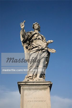 Angel sculpture from Ponte Sant'Angelo bridge in Rome, Italy.