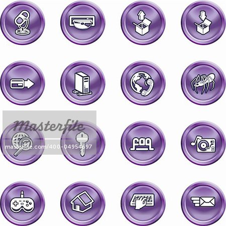 A set of shiny Computing and Website Icons