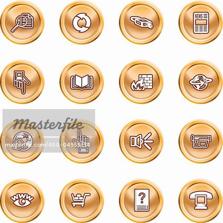 Internet or Computing Icon Set.  No meshes used