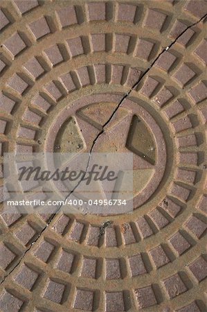 Pentagram on a manhole cover