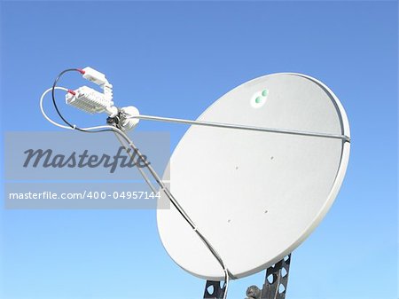 A satellite dish with clipping path