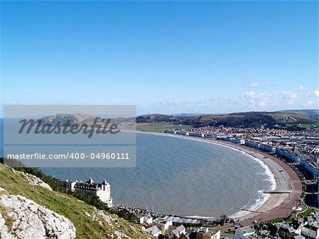 A view of Llandudno, North Wales from the Great Orme.