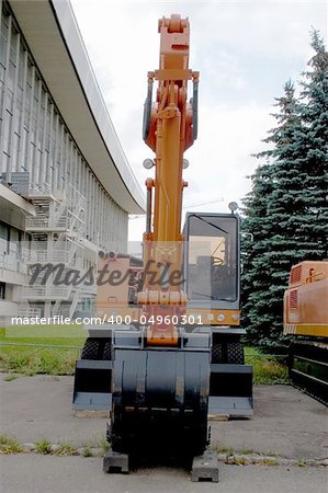 power-shovel, earth-moving machine, construction, earth, power, ropes, shovel