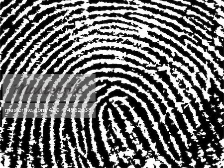 Black and White Vector Fingerprint Crop  - Low Poly Count